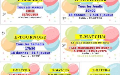 Mars 2026 – Programme des 5 clubs de l’entente